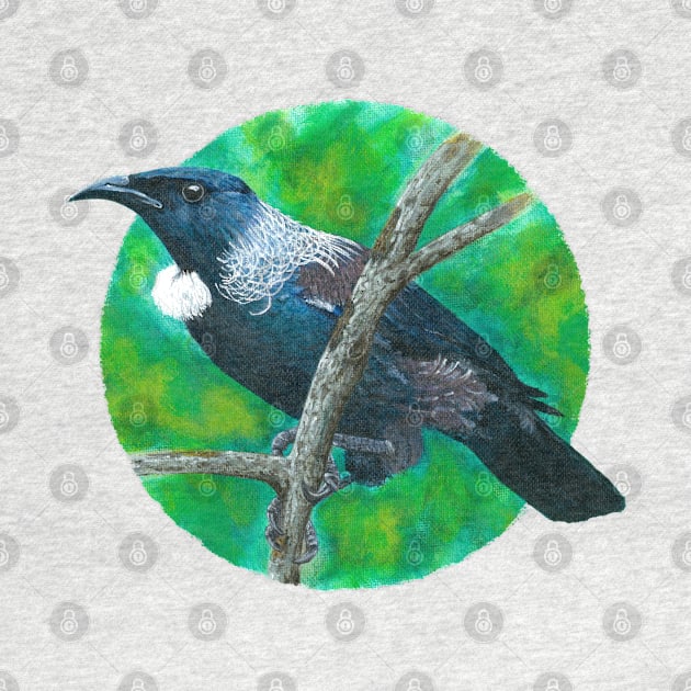 New Zealand Tui - Painting in acrylic by seanfleming